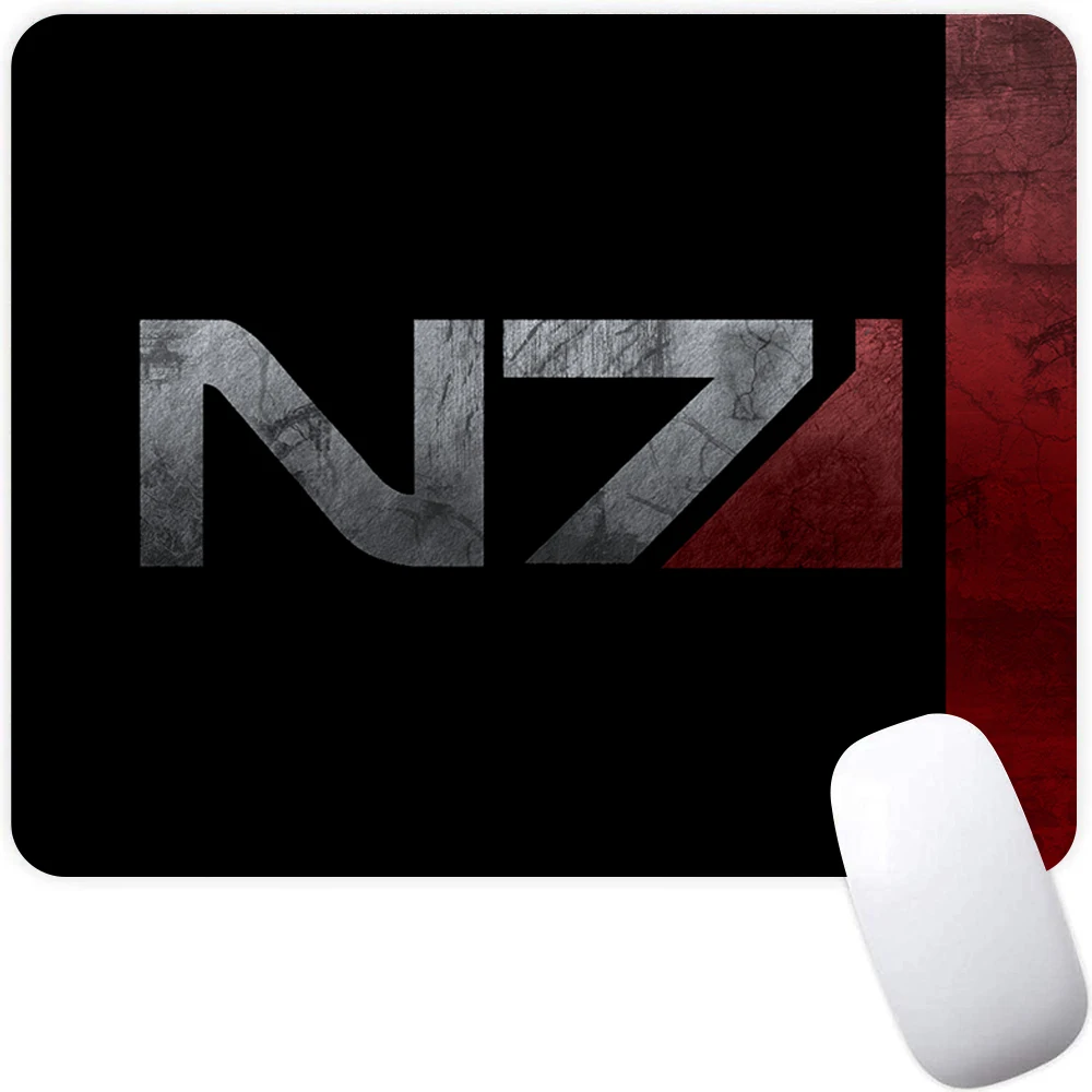 Small Gaming Mouse Pad Computer Mousepad PC Gamer Mouse Mat Laptop Mausepad Mass Effect N7 Mouse Carpet Keyboard Mat Desk Pad