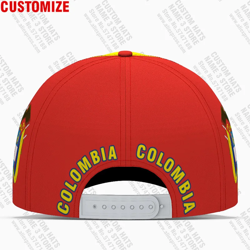 Colombia Baseball Caps Free 3d Custom Made Name Number Team Logo Co Hat Col Country Travel Spanish Nation Republic Flag Headgear