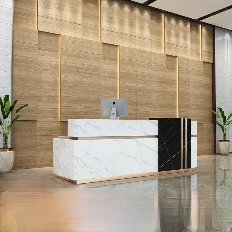 Marble Front Desk Medical Beauty Company Front Desk Paint Simple Modern Supermarket Cashier Bar