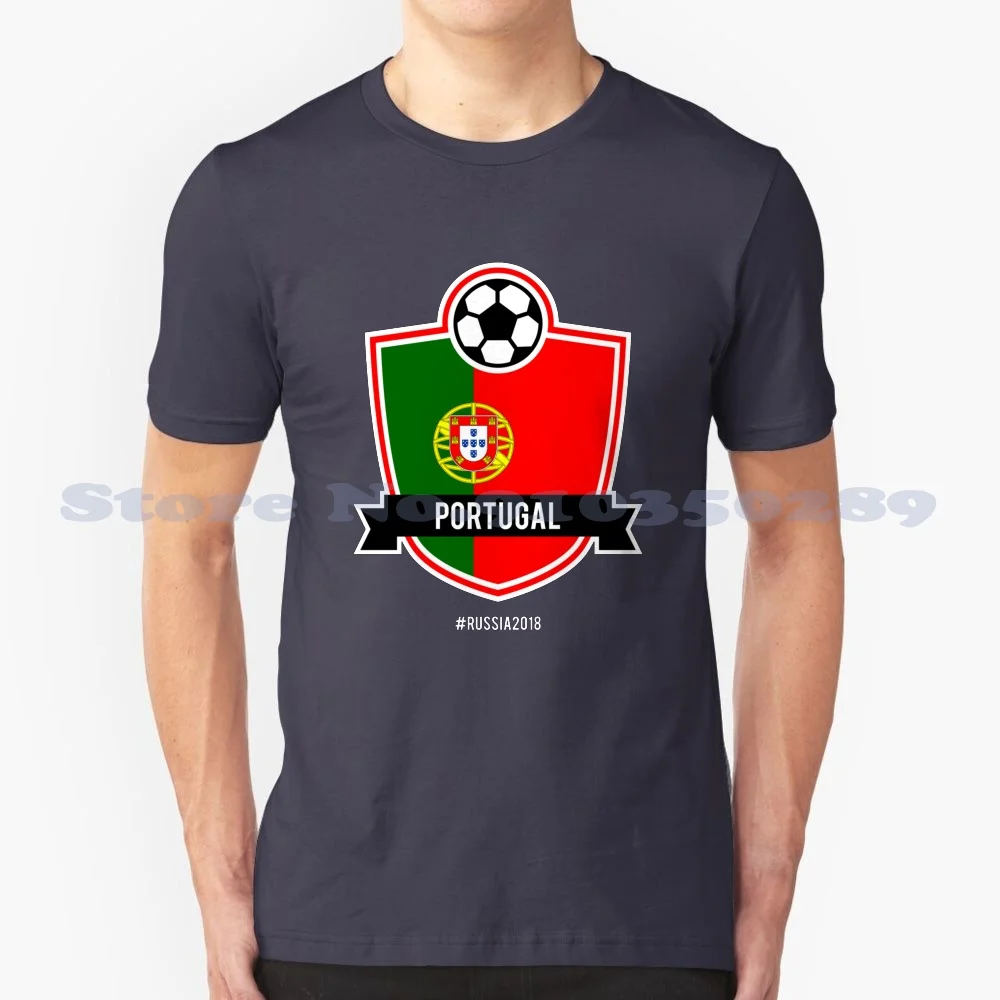 Portugal Team 100% Cotton T-Shirt Portuguesa Football Soccer National Team Fan Champion Tournament Futbol Futebol Flag Portugal