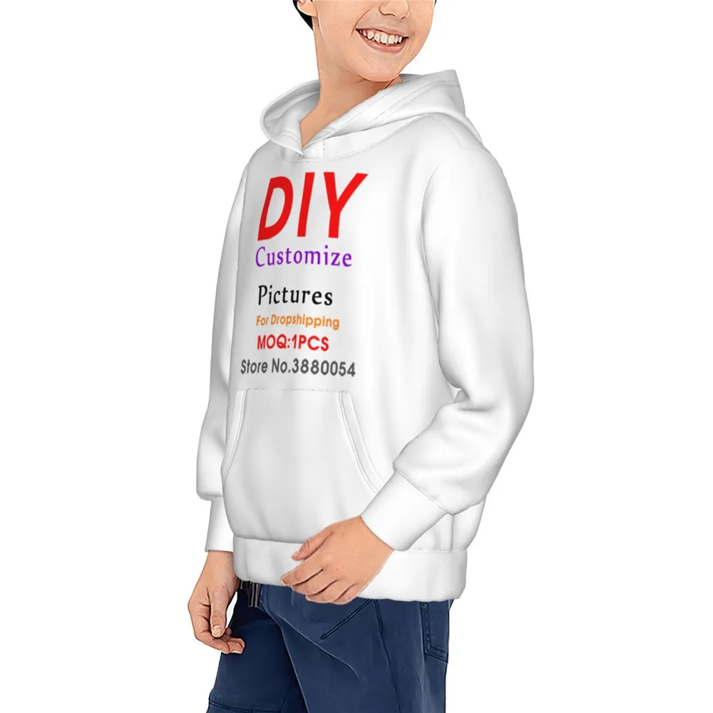 Noisydesigns Wholesale Custom Kids Boys Fleece Hoodies Sweatshirts Men Fashion Pullovers Girls Harajuku Style Free Dropshipping