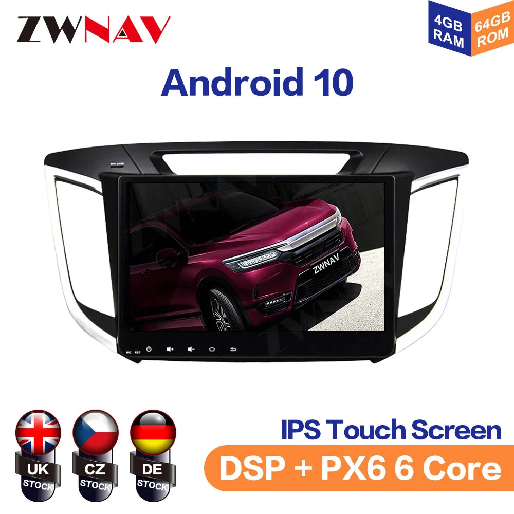 Android 9.0 DSP Car GPS Navigation For HYUNDAI IX25 2017-2019 Head Unit Multimedia Player Radio Tape Recorder No DVD Player ISP