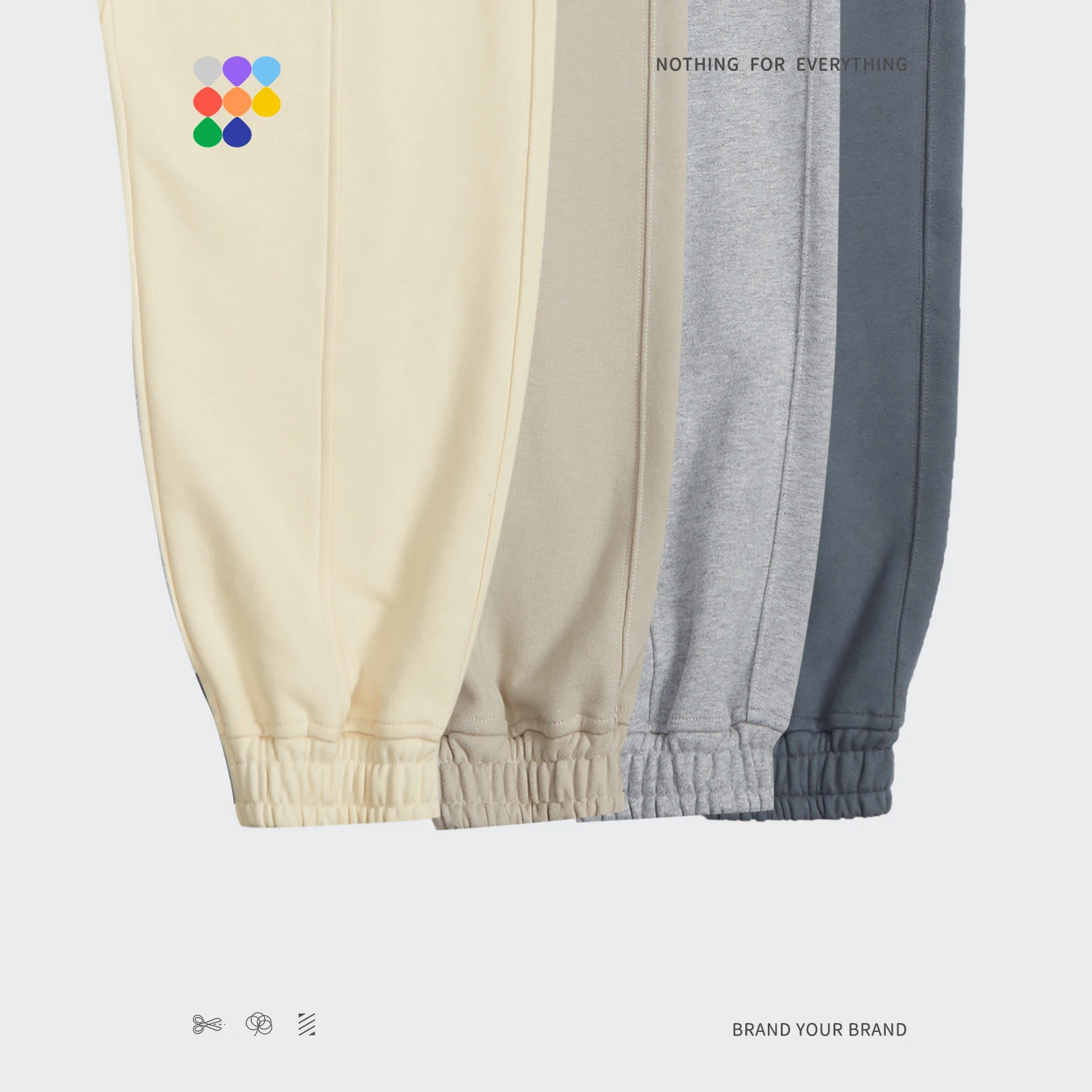 INFLATION 460gsm Heavyweight Sweatpant  Spring Solid Color 100% Cotton Jogger Pants Unisex Track Pant