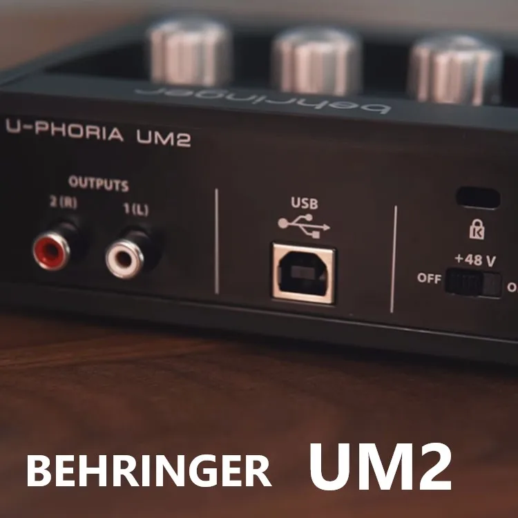 BEHRINGER-Amplificador de micrófono para grabación en vivo, tarjeta de sonido externa, interfaz de Audio USB vs smsl topping, UMC22/ UM2/UMC202HD