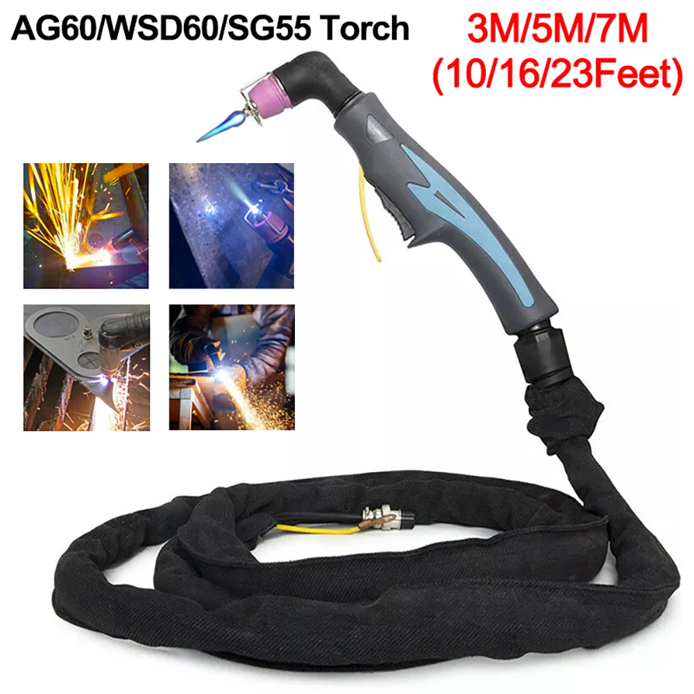 Air Plasma Cutter AG60 SG55 WSD60 Air Pilot Arc Torch 3/5/7M Plasma Cutting Torch CUT 18mm Plasma Cutter Cutting Torch