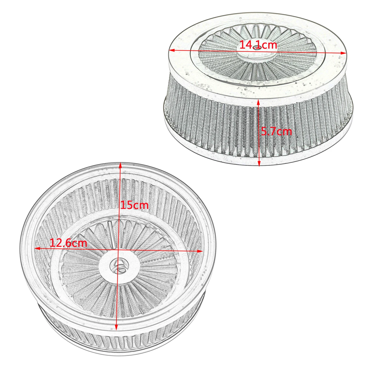Motorcycle Air Filter Element Repalecment Intake Cleaner Grey/Red/Blue For Harley Dyna Softail Touring Sportster XL Road King