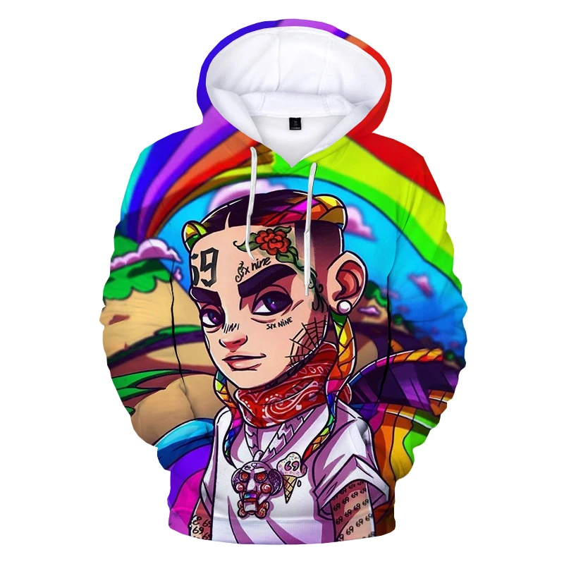 6ix9ine Gooba 3D Printed Hoodie Sweatshirts Hot Rapper Fashion Casual Hip Hop Pullover Harajuku Streetwear Plus Size Hoodies