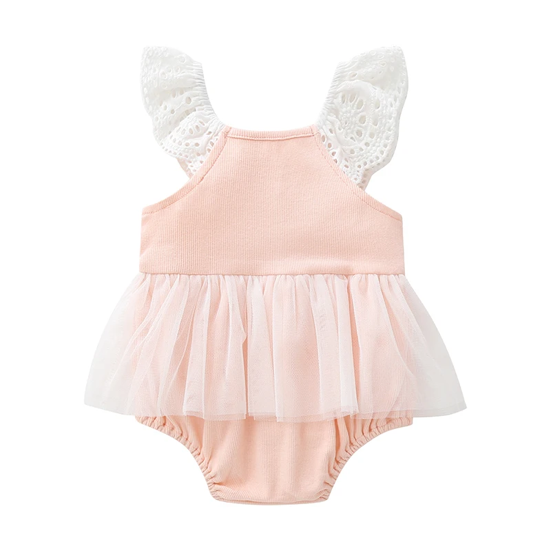 Ruffles Sleeveless Summer Baby Girl Bodysutis Princess Infant Girl Jumpsuit Onesie Clothes
