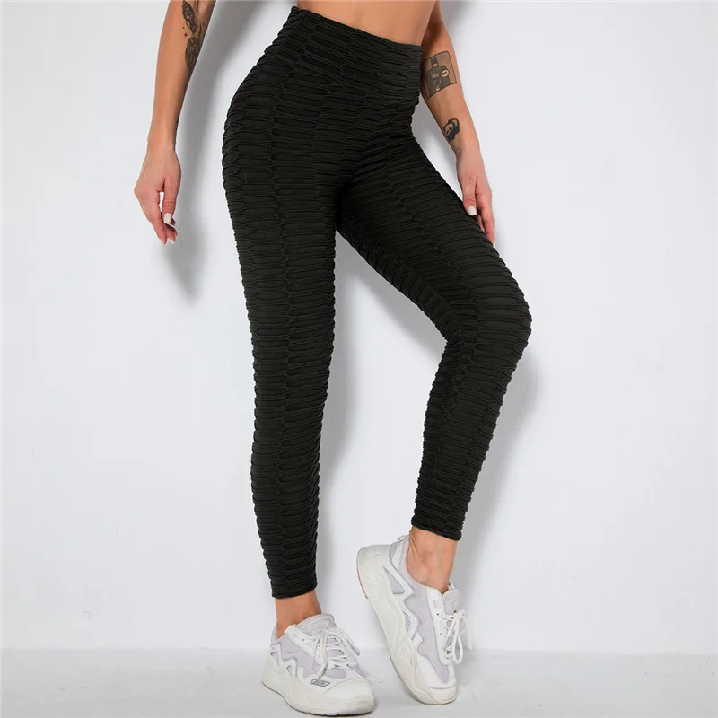 Tummy Control Sexy Leggings Women Workout Tights High Waist Butt Lifting Leggins Stretchy Yoga Pants Slimming Ruched Gym