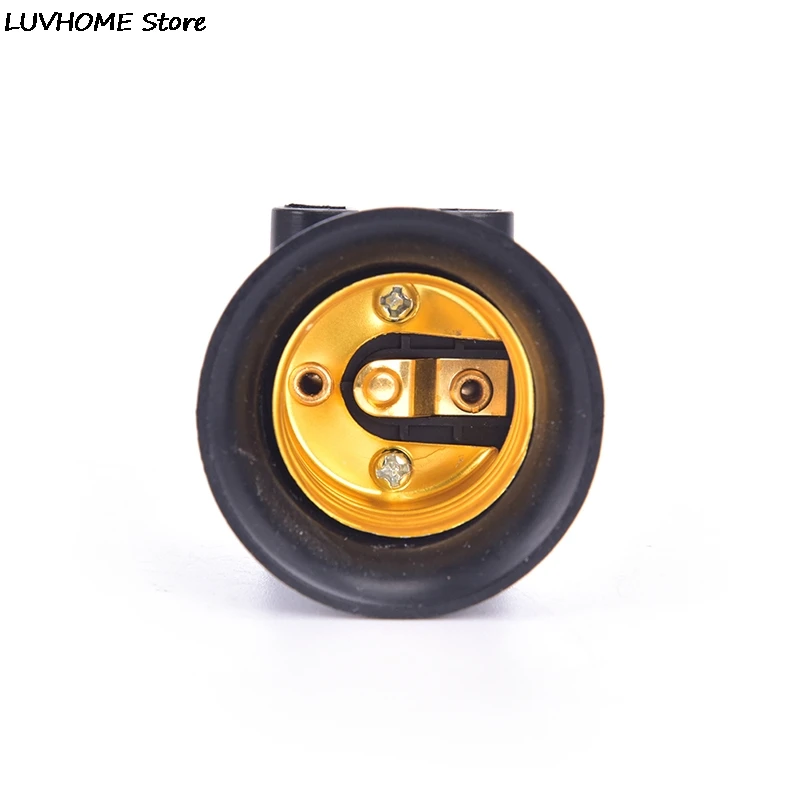 PBT Fireproof E27 Bulb Adapter Lamp Holder Base Socket Conversion With EU Plug