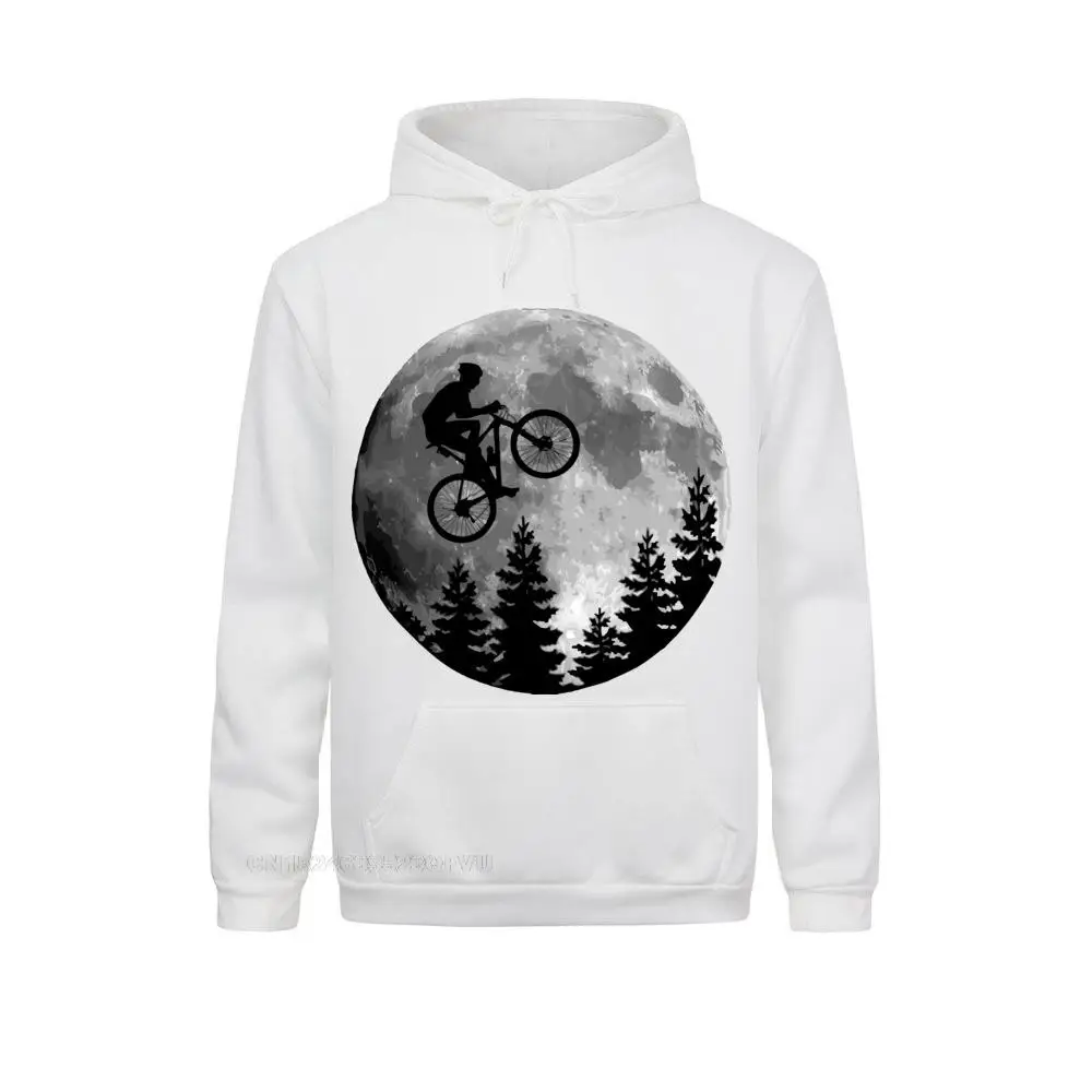 Cool Moon Mountain Bike Hoodie Men Mother's Day Mtb Biker Hoodies Cyclist Graphic Oversized Hoodie Pre-Shrunk Biking Rider s