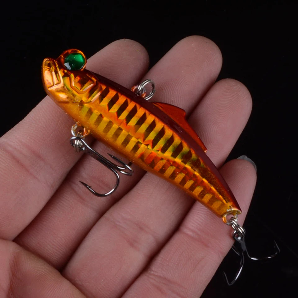 1 pcs 6.7cm/12g Artificial Bait Popper VIB Fishing Lure lead inside Hard Bait Diving Pesca Bait Sea Fishing Tackle 3D Eyes