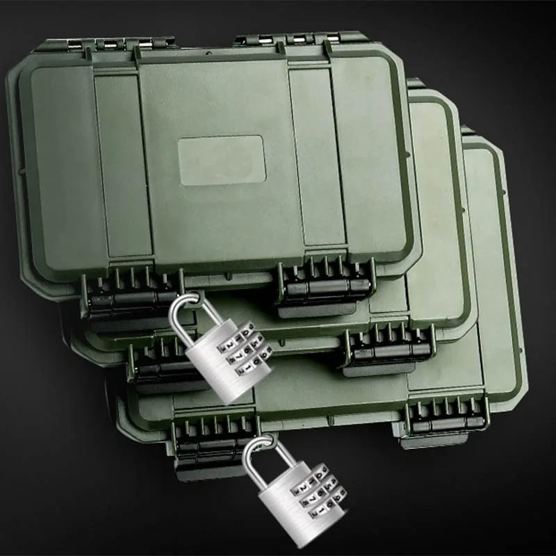 Shockproof Sealed Safety Case toolbox Airtight waterproof tool box Instrument case Dry Box with pre-cut foam Lockable