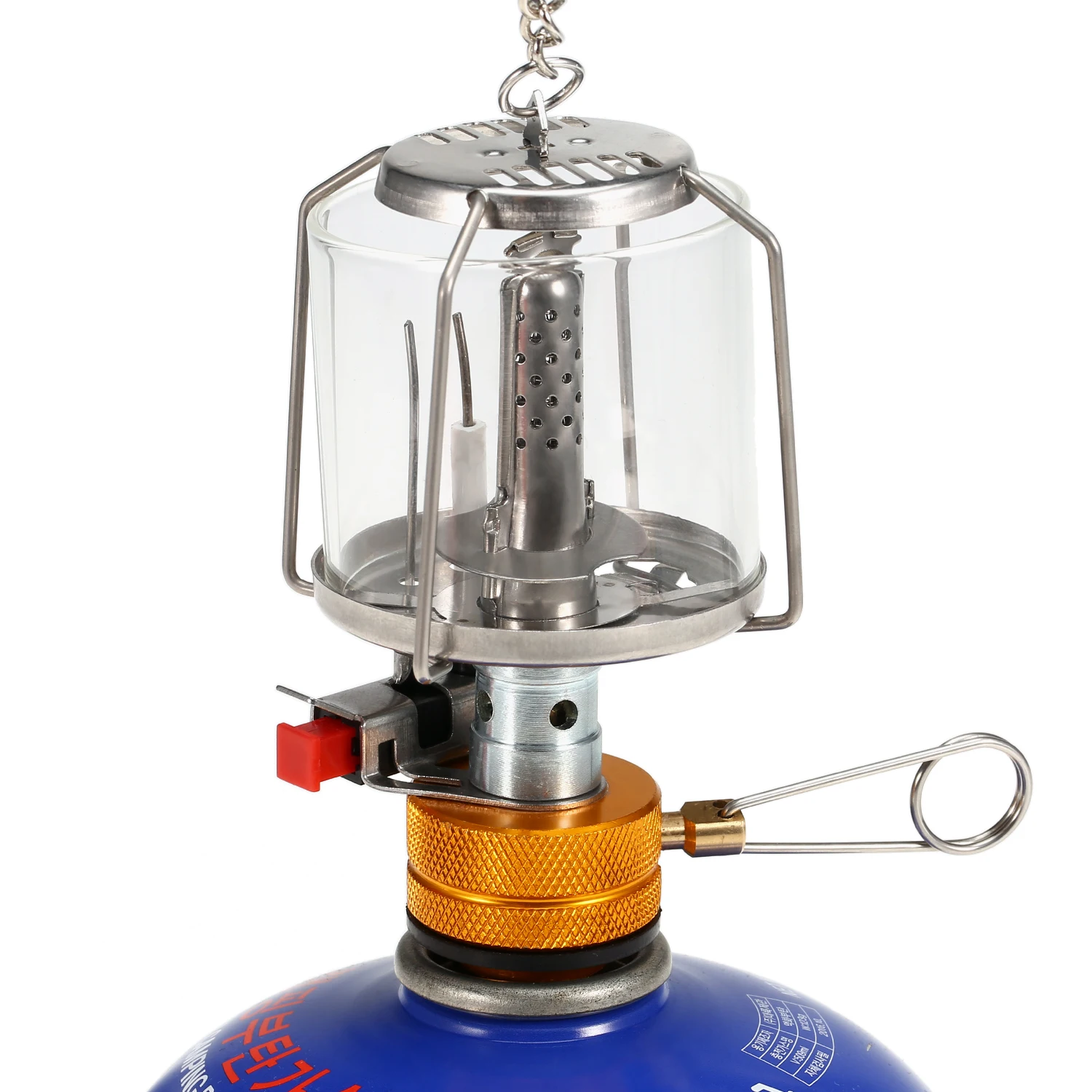 Outdoor Portable Camping Gas Lantern Piezo Ignition Mini Gas Tent Lamp Light with 3 Mantles and Adapter Portable Gas Light