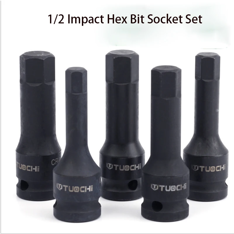 1/2inch Stick Auswirkungen Hex Bit Sockel Set Cr-MO Schraubendreher-bits Set H4-H22 Air Allen Schlüssel buchse Adapter für Ratsche Steckschlüssel