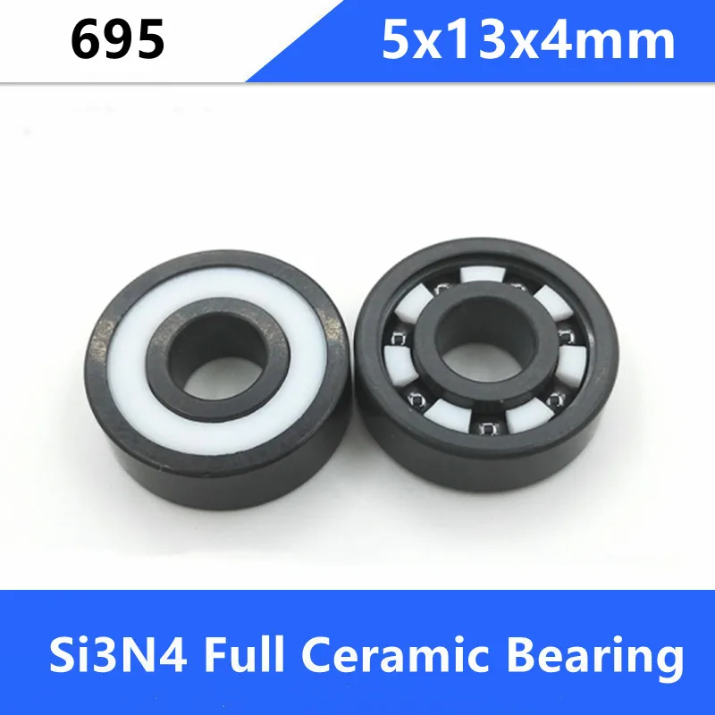 

4/10pcs 695 Si3N4 full Ceramic bearing 5x13x4 mm silicon nitride Ceramic deep groove ball bearing 5*13*4mm