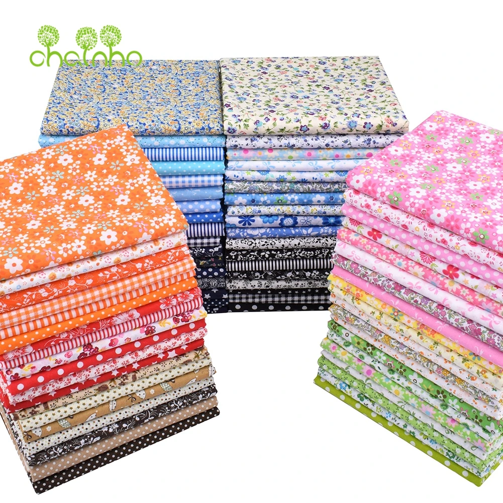 Chainho,Low Density,Thin Cotton Plain Fabric,Patchwork Clothes For DIY Sewing & Quilting,Table Mat,Blanket,Toys Material,24x24cm