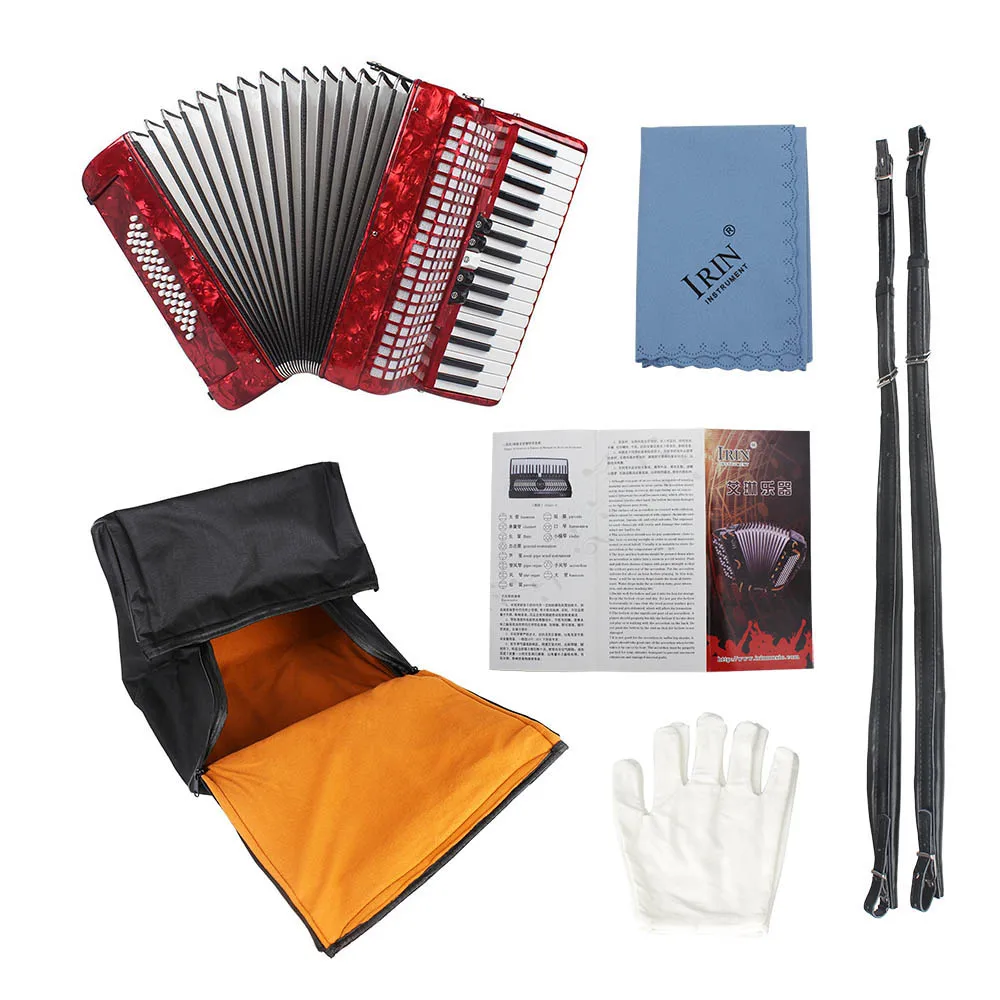 

M MBAT Accordion 34-Key 48 Bass Keyboard Music Instrument Roll Up Piano Suitable Party With Musical Accessories For Beginners