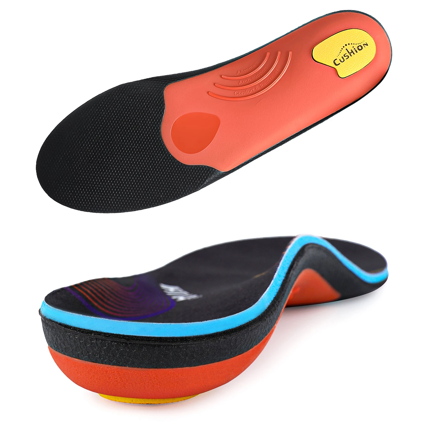 Plantarfasziitis Plattfüße Fußgewölbestütze Orthopädische Einlegesohlen, Herren Damen Fersenschmerzen Orthopädische Einlegesohlen Sneaker Schuheinlagen – Detail 39