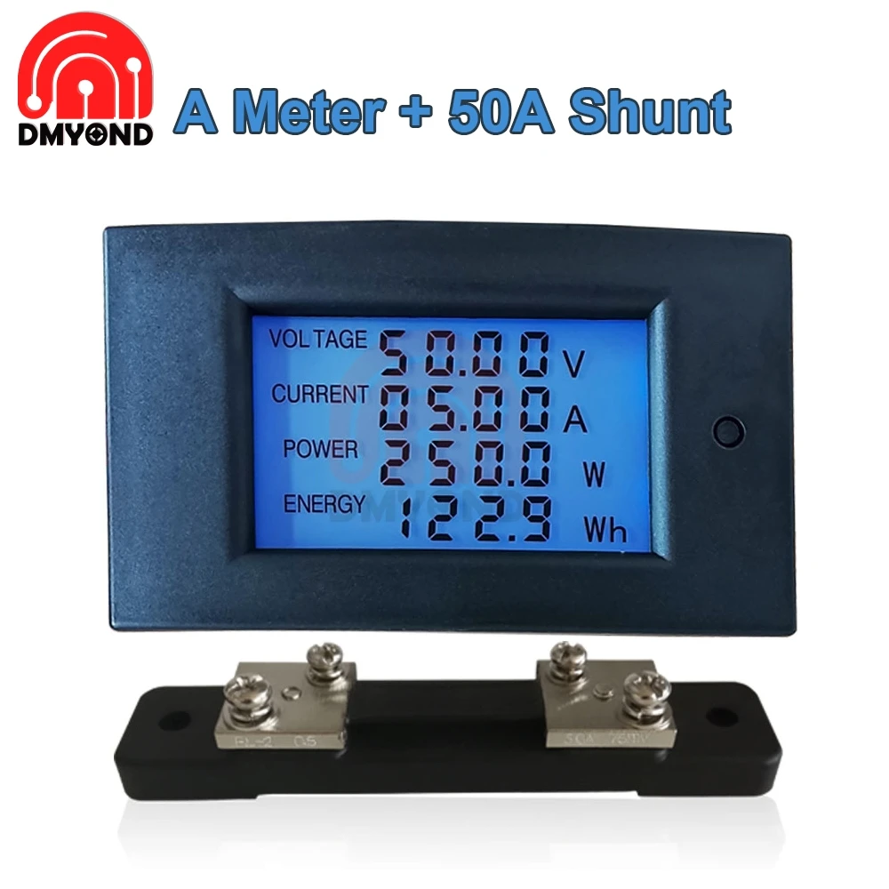 20/50/100A DC100V  LCD Digital Voltmeter Ammeter Volt Voltage Current Power Energy Detector Test Monitor Amperimetro Meter Shunt