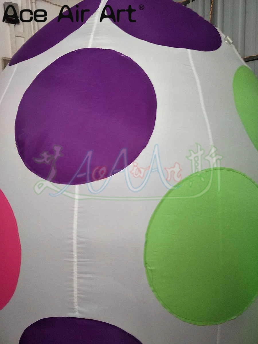 Inflatable Easter Egg Decoration, White Eggs Covered with Color Spots for Advertisement Exhibition, Made by Ace Air Art, 2mH