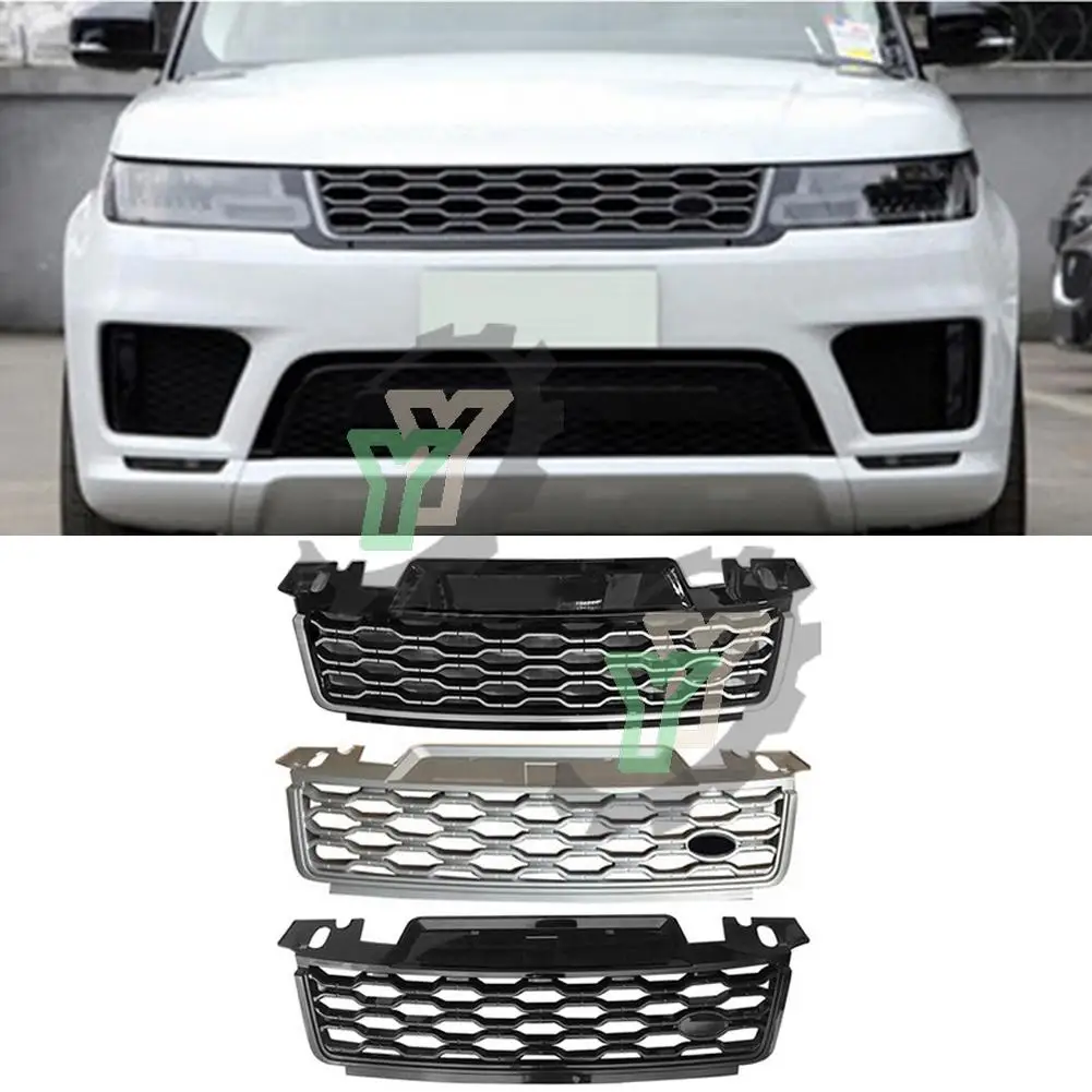 Car Front Grille Upper Radiator Grill Exterior Grills Mesh Grid Front Bumper For Land Rover Range Rover Sport L494 2018 2019 ABS