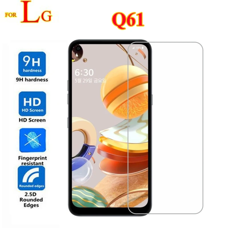 Scratch proof tempered glass For LG Q61Screen Protector Guard Protective Glass Film For templado LG Q61 Q 61 Pelicula de vidro