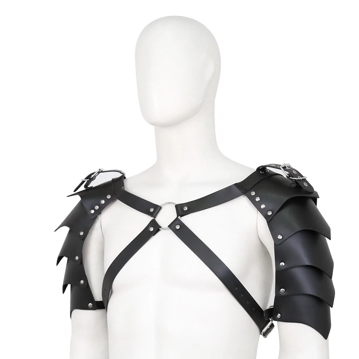 Medieval Elven Knight Shoulder Armor Costume Halloween Viking Vintage Gothic Pirate Warrior Cosplay Harness Pauldrons Accessory