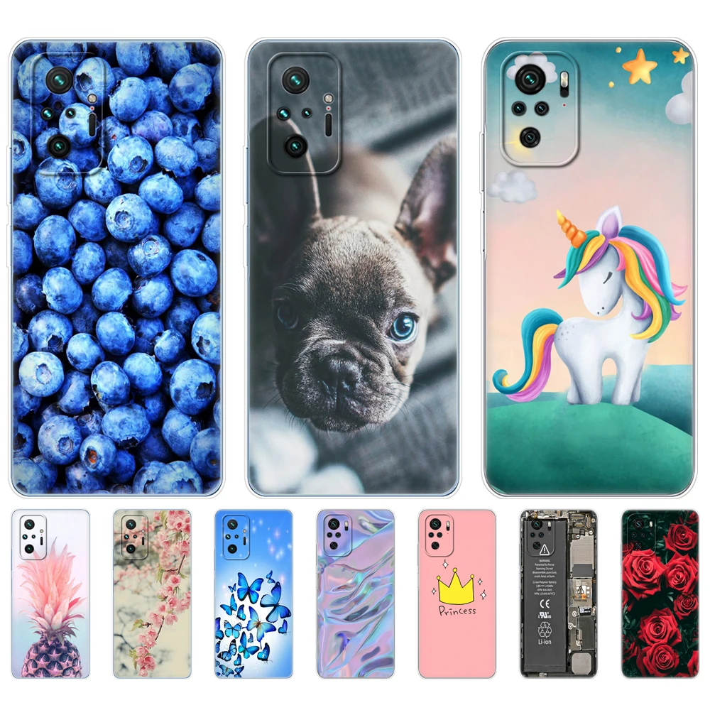 For Xiaomi Redmi Note 10 4G 5G Case Silicon Soft Tpu Back For Redmi Note 10 Pro Global Version Phone Cover Note 10S Bumper Funda