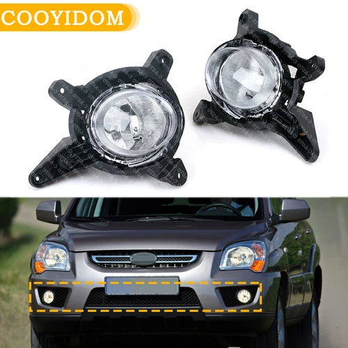 Luz antiniebla del parachoques delantero del coche luz antiniebla de conducción diurna para KIA Sportage 2009 2010 2011 2012 lámpara antiniebla estilo de coche