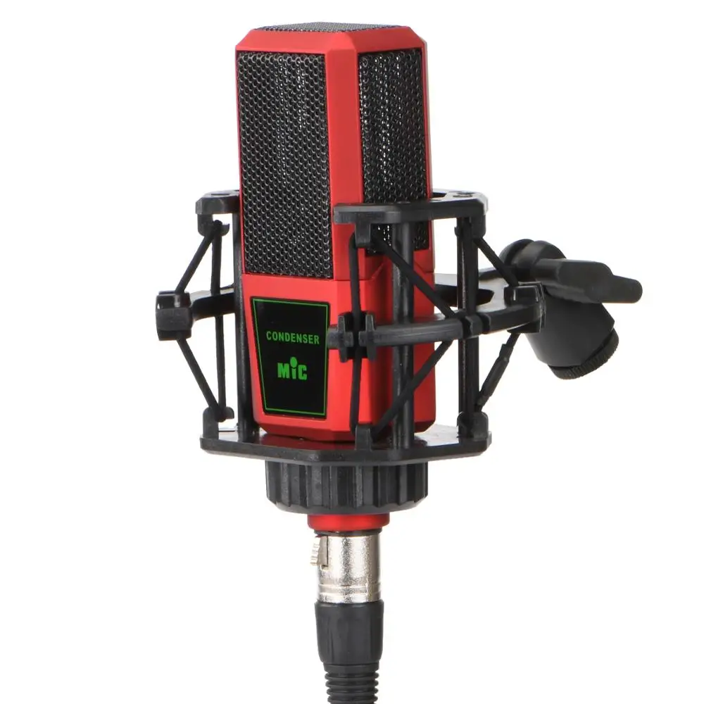 FREEBOSS CM-12 48V Phantom Power Broadcasting Sing Studio Recording Chorus Chat Vocal Metal Professional Condenser Microphone