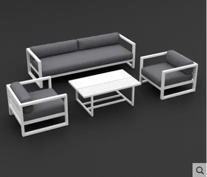 Sofa milk tea shop industrial wind office simple Nordic lazy leather tieyi sofa tea table combination set