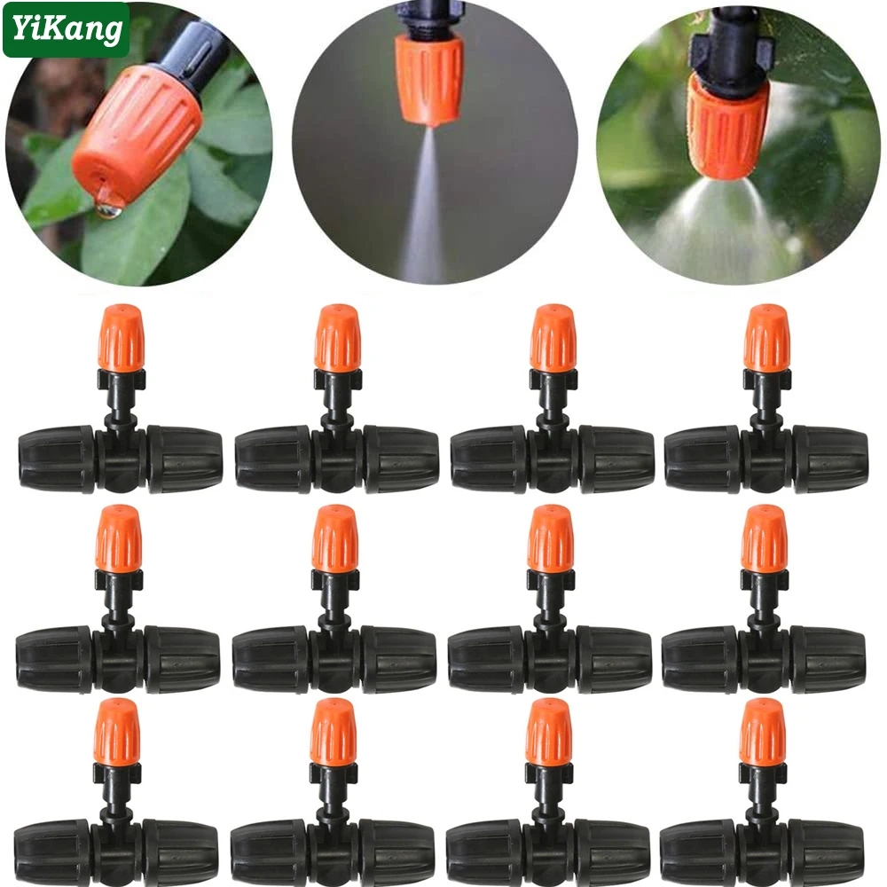 

100pcs Spray Nozzle Farm Garden Micro Auto Drip Irrigation System Sprinkler Adjustable Atomizing Dripper Plant Self Watering