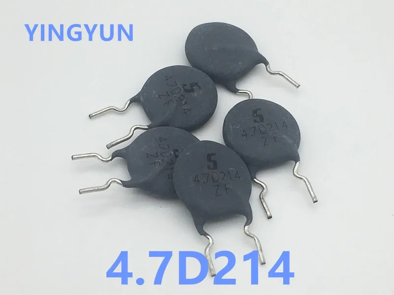 10pcs/lot   Varistor NTC 4.7D2-14 4.7D214 4.7D-14 4R7 14MM   New original