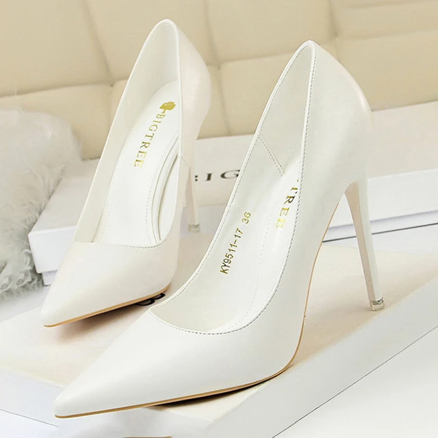 Bigtree Chaussures A Talons Hauts Pour Femmes Escarpins A La Mode Noir Rose Blanc Chaussures De Mariage Pour Dames Talons Aiguilles 2022 Escarpins Femme AliExpress