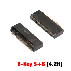 2-10pcs SSD NGFF Slot M.2 Connector Key-B B-KEY 5+6 H3.2 4.2 H Sink 67Pin SSD Interface