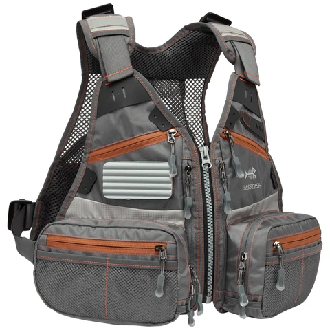 Bassdash Fly Fishing Vest para Crianças, Trout Bass Fishing Gear, vários bolsos, tamanho ajustável, FV09