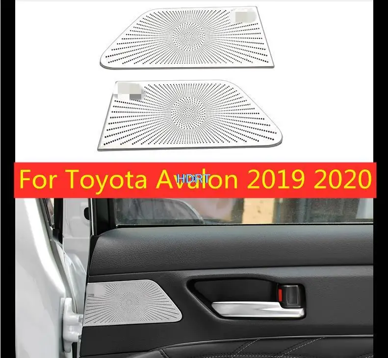 For Toyota Avalon 2019 2020 Stainless Steel Car Styling 2pcs Rear Door Handle loudspeaker Cover horn Trim sequins Accessories