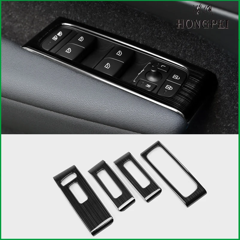 

Car Styling Interior Glass Lift Panel Cover Door Window Switch Garnish Molding Sticker Trim For Volvo XC40 2018 2019 2020