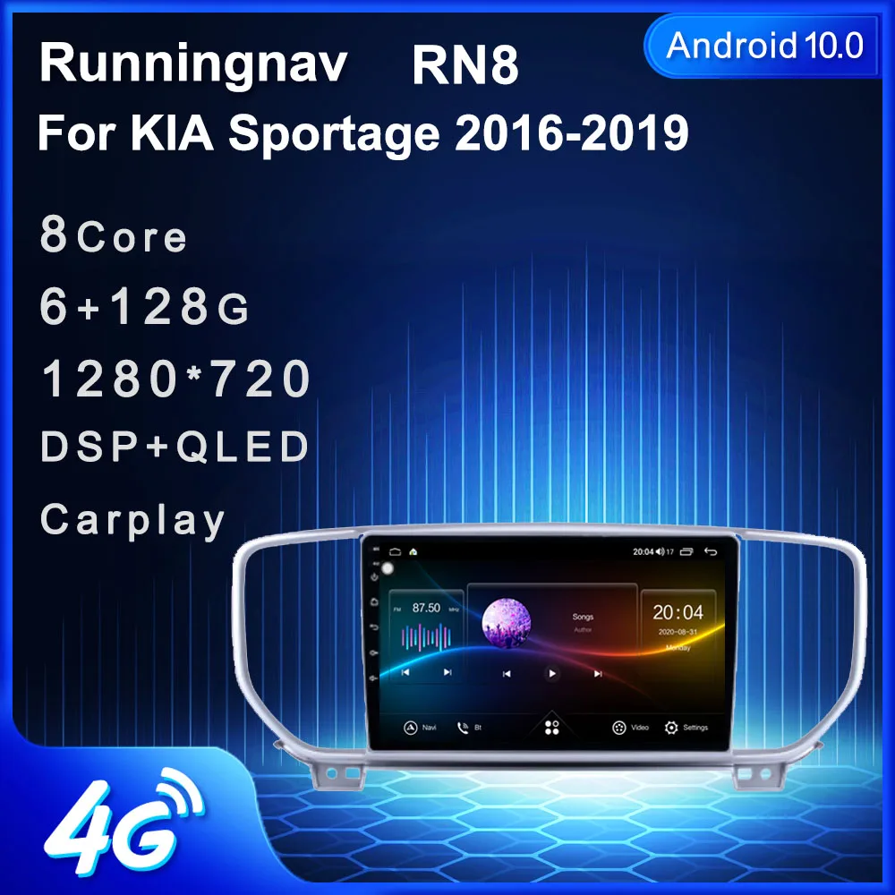 

Runningnav для KIA Sportage 2016-2019 Android автомобильное радио, мультимедийный видеоплеер, навигация GPS