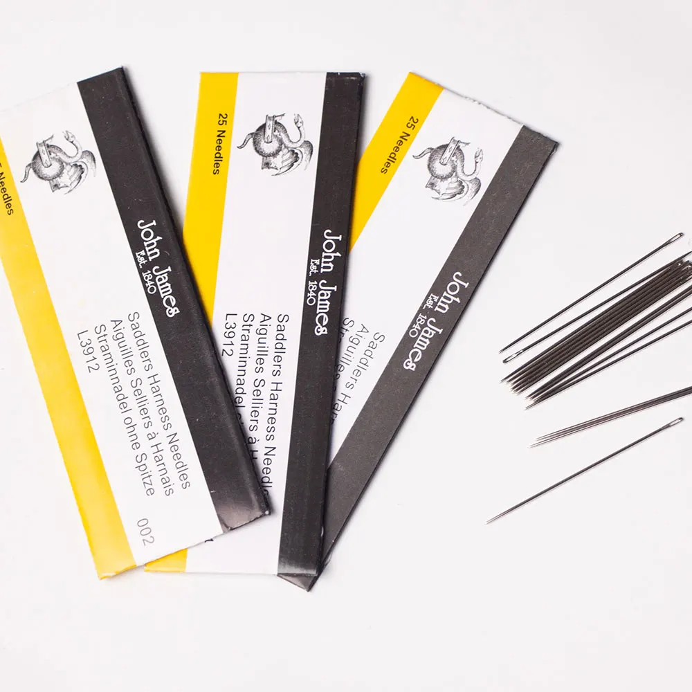 25 pcs bag Round pointed Needle Leather Hand Sewing 4 Size Leather craft Sewing Accessories stitches John James Saddler Needles