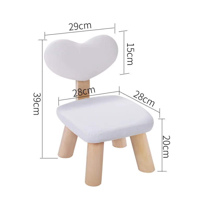 Creative Children Chair Wood With Heart Pattern Living Room Shoes Bench Children Household Chair Stools meubles de salon