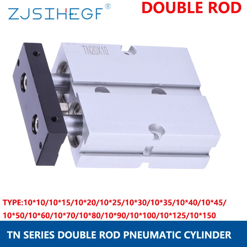 Aluminum Alloy TN Type Pneumatic Cylinder 10mm Bore 10/15/20/25/30/35/40/45/50/60/70/75/80/90/100/125/150mm Stroke Air