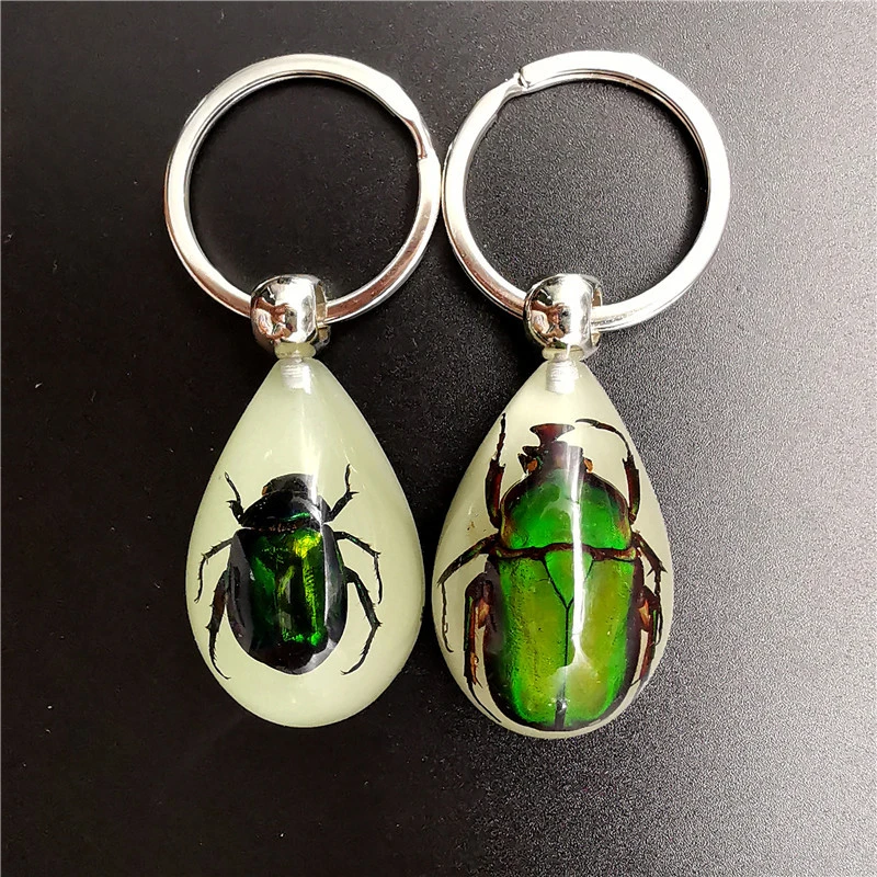 Creative Scorpion Keychain Car Keyring Key Holder Noctilucent Scorpion Amber Pendant Auto Pendant Handbag Wallet Pendant