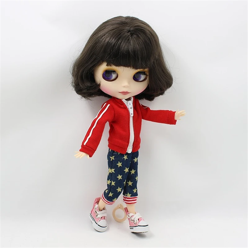 ICY DBS Blyth doll black brown hair short hair joint body matte face 1/6 30cm anime toy girls gift