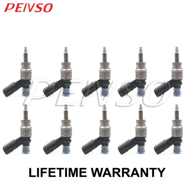 

PEIVSO 10pcs 06E906036C FJ1022 GDI Fuel Injector For AUDI S6 2007~2011 S8 2007~2010 5.2L V10 06E906036F 079906036С