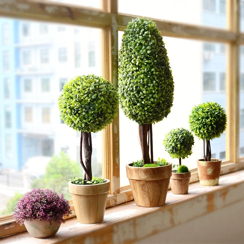 

Garden wind simulation plant false flower potted indoor living room decoration Nordic Green plant small bonsai decoration