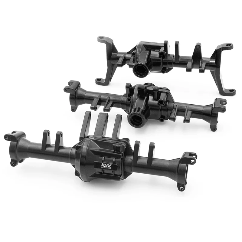 KYX Racing Front & Intermediate & Rear Axle Housing Axle Case with Differential Cover for 1/10 RC Crawler Car Traxxas TRX-6 TRX6