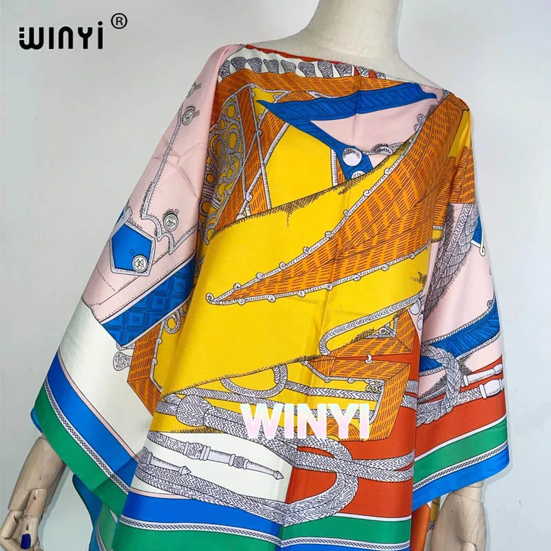 WINYI 2021 Elegant Printed Summer Boho Clothing For Women One-Shoulder Dashiki African Lady Blouse For Women