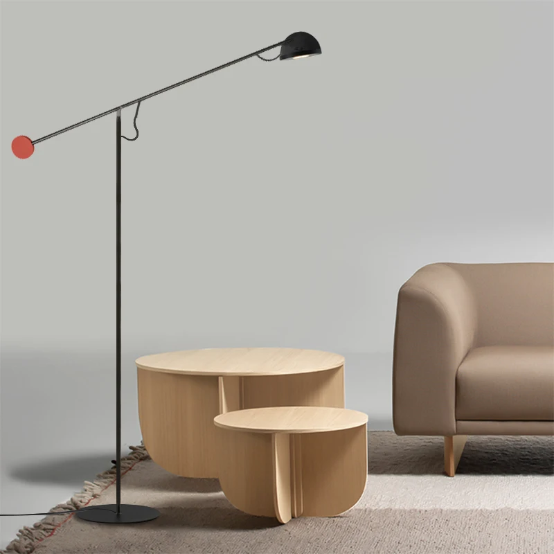 Nordic Designer Long Arm Rocker Led Floor Lamp Parlor Model Room Bedroom Sofa Corner Art Lighting Standing Light Indoor Fixture